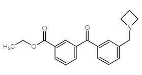 3-AZETIDINOMETHYL-3'-CARBOETHOXYBENZOPHENONE结构式