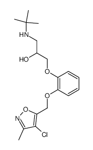 1-tert-Butylamino-3-[2-(4-chloro-3-methyl-isoxazol-5-ylmethoxy)-phenoxy]-propan-2-ol Structure