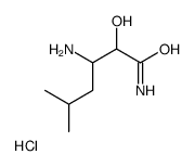 3-amino-2-hydroxy-5-methylhexanamide,hydrochloride Structure