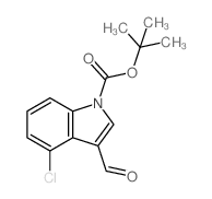 1-BOC-4-CHLORO-3-FORMYLINDOLE structure