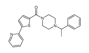 [4-(1-phenylethyl)piperazin-1-yl]-(5-pyridin-2-ylthiophen-2-yl)methanone Structure