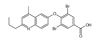 3,5-dibromo-4-(4-methyl-2-propylquinolin-6-yl)oxybenzoic acid结构式