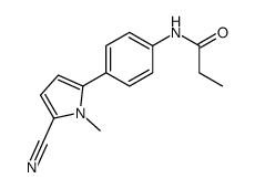 N-[4-(5-cyano-1-methylpyrrol-2-yl)phenyl]propanamide结构式