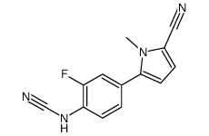 [4-(5-cyano-1-methylpyrrol-2-yl)-2-fluorophenyl]cyanamide Structure