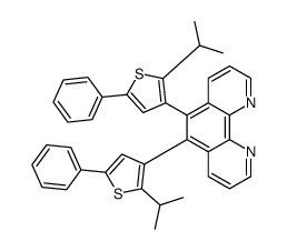 5,6-bis(5-phenyl-2-propan-2-ylthiophen-3-yl)-1,10-phenanthroline结构式