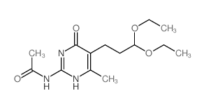 N-[5-(3,3-diethoxypropyl)-4-methyl-6-oxo-3H-pyrimidin-2-yl]acetamide structure