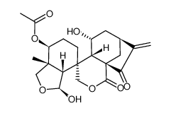 ent-3α-acetoxy-6α,11β-dihydroxy-7,15-dioxo-6,19:7,20-diepoxy-6,7-seco-16-kaurene结构式