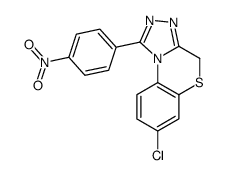 7-chloro-1-(4-nitrophenyl)-4H-[1,2,4]triazolo[3,4-c][1,4]benzothiazine Structure