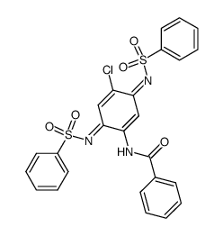 N-{3,6-Bis-[(Z)-benzenesulfonylimino]-4-chloro-cyclohexa-1,4-dienyl}-benzamide Structure