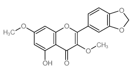 2-(1,3-Benzodioxol-5-yl)-5-hydroxy-3,7-dimethoxy-4H-chromen-4-one结构式