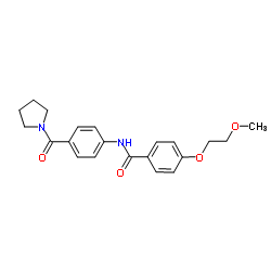 4-(2-Methoxyethoxy)-N-[4-(1-pyrrolidinylcarbonyl)phenyl]benzamide Structure