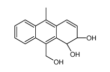 (1R,2R)-9-(hydroxymethyl)-10-methyl-1,2-dihydroanthracene-1,2-diol结构式