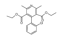 diethyl 2,6-dimethyl-4-(2-chlorophenyl)-3,5-pyridinedicarboxylate结构式