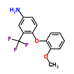 4-(2-Methoxyphenoxy)-3-(trifluoromethyl)aniline Structure