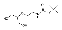 tert-butyl 2-(1,3-dihydroxypropan-2-yloxy)ethylcarbamate结构式