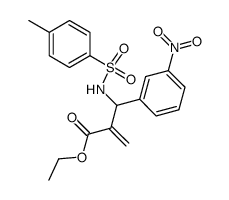 Ethyl 2-methylidene-3-(3-nitrophenyl)-3-(p-tolylsulfonylamino)propanoate结构式