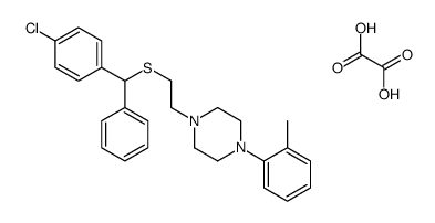 1-[2-[(4-chlorophenyl)-phenylmethyl]sulfanylethyl]-4-(2-methylphenyl)piperazine,oxalic acid结构式