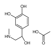 acetic acid,4-[(1R)-1-hydroxy-2-(methylamino)ethyl]benzene-1,2-diol结构式