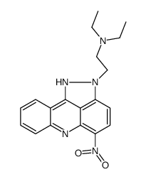 N,N-diethyl-5-nitropyrazolo[3,4,5-kl]acridine-2(6H)-ethanamine结构式