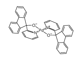 bis(N,O-[9-(2'-pyridyl)fluoren-9-olato])palladium(II) Structure