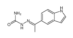1-indol-5-yl-ethanone semicarbazone结构式