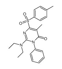 2-(Diethylamino)-5-methyl-3-phenyl-6-tosyl-4(3H)-pyrimidinon Structure