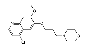 4-chloro-7-methoxy-6-(3-morpholinopropoxy)quinoline结构式