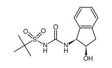 N-((1S,2R)-2-hydroxy-2,3-dihydro-1H-inden-1-ylcarbamoyl)-tert-butanesulfonamide结构式