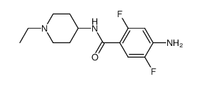 4-amino-N-(1-ethyl-4-piperidyl)-2,5-difluoro-benzamide结构式