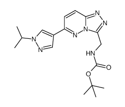 tert-butyl (6-(1-isopropyl-1H-pyrazol-4-yl)-[1,2,4]triazolo[4,3-b]pyridazin-3-yl)methylcarbamate Structure