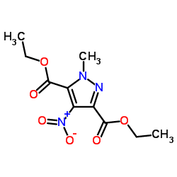 1-METHYL-4-NITRO-1 H-PYRAZOLE-3,5-DICARBOXYLIC ACID DIETHYL ESTER结构式