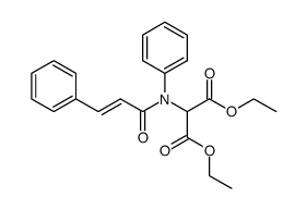 Diaethyl-N-<α-phenyl>-acryloylanilinomalonat Structure