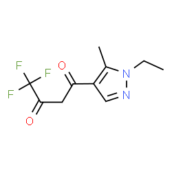 1-(1-ETHYL-5-METHYL-1H-PYRAZOL-4-YL)-4,4,4-TRIFLUORO-BUTANE-1,3-DIONE结构式