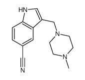 3-[(4-methylpiperazin-1-yl)methyl]-1H-indole-5-carbonitrile Structure