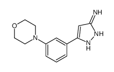 5-(3-MORPHOLIN-4-YL-PHENYL)-2H-PYRAZOL-3-YLAMINE结构式