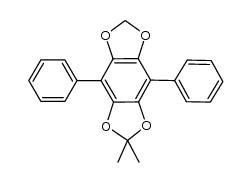 2,2-dimethyl-4,8-diphenylbenzo[1,2-d:4,5-d']bis([1,3]dioxole) Structure