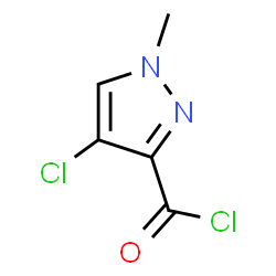 4-Chloro-1-methyl-1H-pyrazole-3-carbonyl chloride Structure