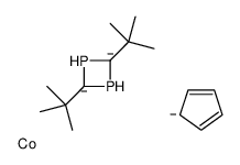 Cobalt, (1,2,3,4,5-eta)cyclopentadienyl-(2,4-bis-(1,1-dimethylethyl)-1 ,3-diphosphete) Structure