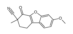 7-methoxy-3-methyl-4-oxo-1,2,3,4-tetrahydro-dibenzofuran-3-carbonitrile Structure