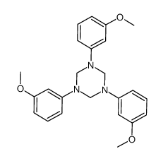 1,3,5-tris(3-methoxyphenyl)-1,3,5-triazinane结构式