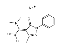 sodium dimethylamino(1-phenyl-3-methyl-5-oxo-4-pyrazolylidene)acetate结构式