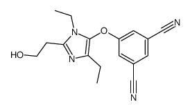 5-{[1,4-Diethyl-2-(2-hydroxyethyl)-1H-imidazol-5-yl]oxy}isophthal onitrile结构式