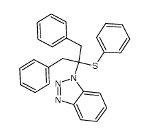 1-[dibenzyl(phenylthio)methyl]benzotriazole Structure