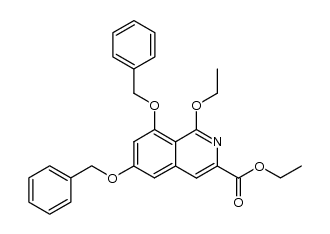 ethyl 6,8-dibenzyloxy-1-ethoxyisoquinoline-3-carboxylate Structure