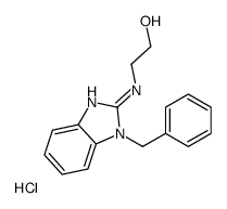 1-Benzyl-2-(2-hydroxyethylamino)benzimidazole hydrochloride structure