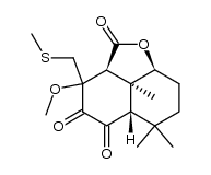 (2aS,2a1S,5aS,8aS)-3-methoxy-2a1,6,6-trimethyl-3-((methylthio)methyl)hexahydro-2H-naphtho[1,8-bc]furan-2,4,5(2a1H,5aH)-trione结构式
