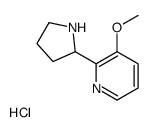 3-methoxy-2-pyrrolidin-2-ylpyridine,hydrochloride结构式