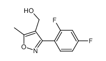 [3-(2,4-difluoro-phenyl)-5-methyl-isoxazol-4-yl]-methanol结构式