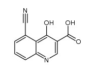 5-cyano-4-hydroxy- quinoline-3-carboxylic acid结构式