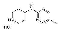 5-甲基-N-4-哌啶基-2-吡啶胺盐酸盐结构式